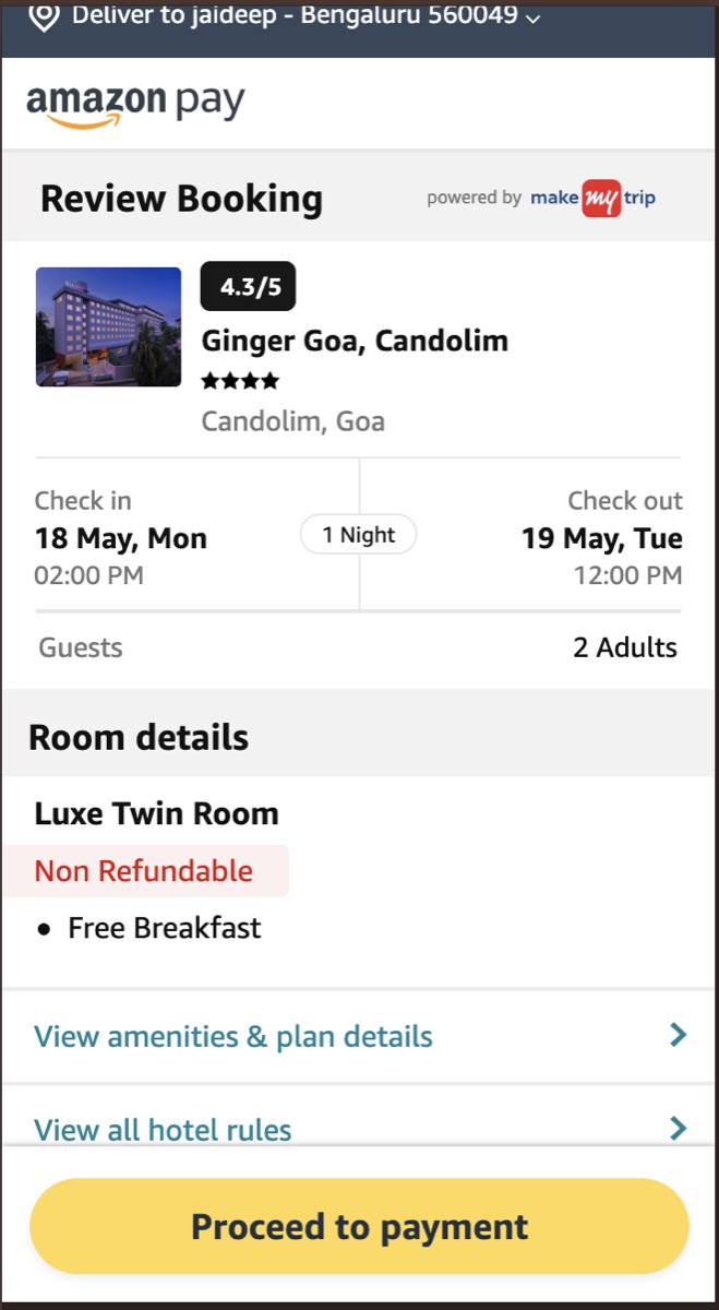 Booking review